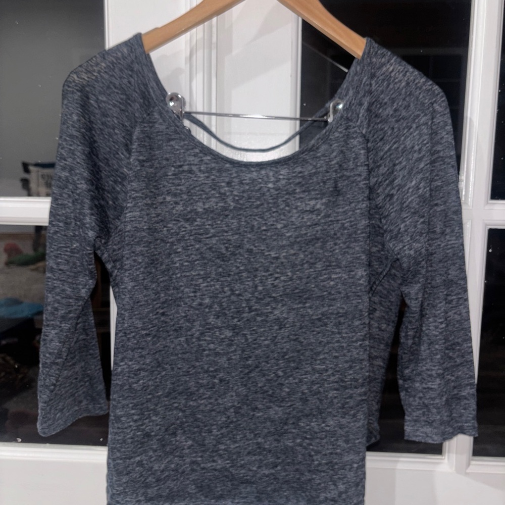 American Eagle Outfitters Charcoal Gray Blouse